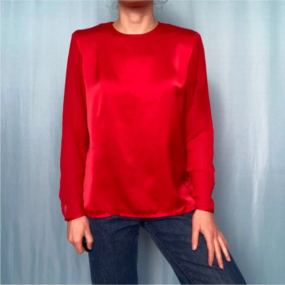 Christian Dior Vintage 100% Silk Top - Picture 1 of 9